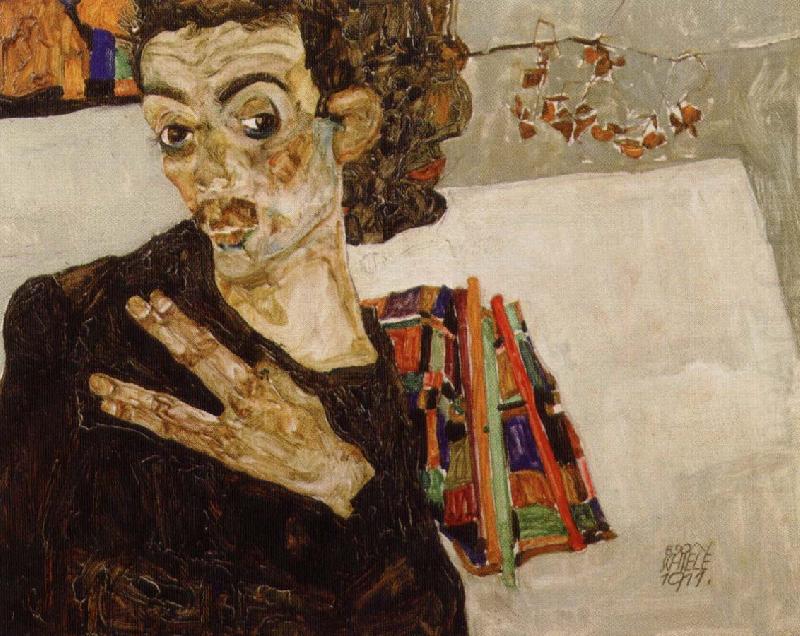 sjalvportratt, Egon Schiele